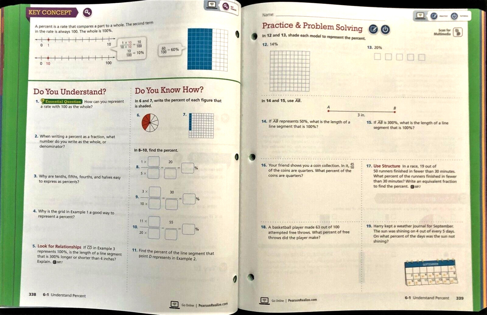 6th Grade – enVision Math 2.0 – STUDENT WORKBOOK (Vol. 2) (2017, Pearson)