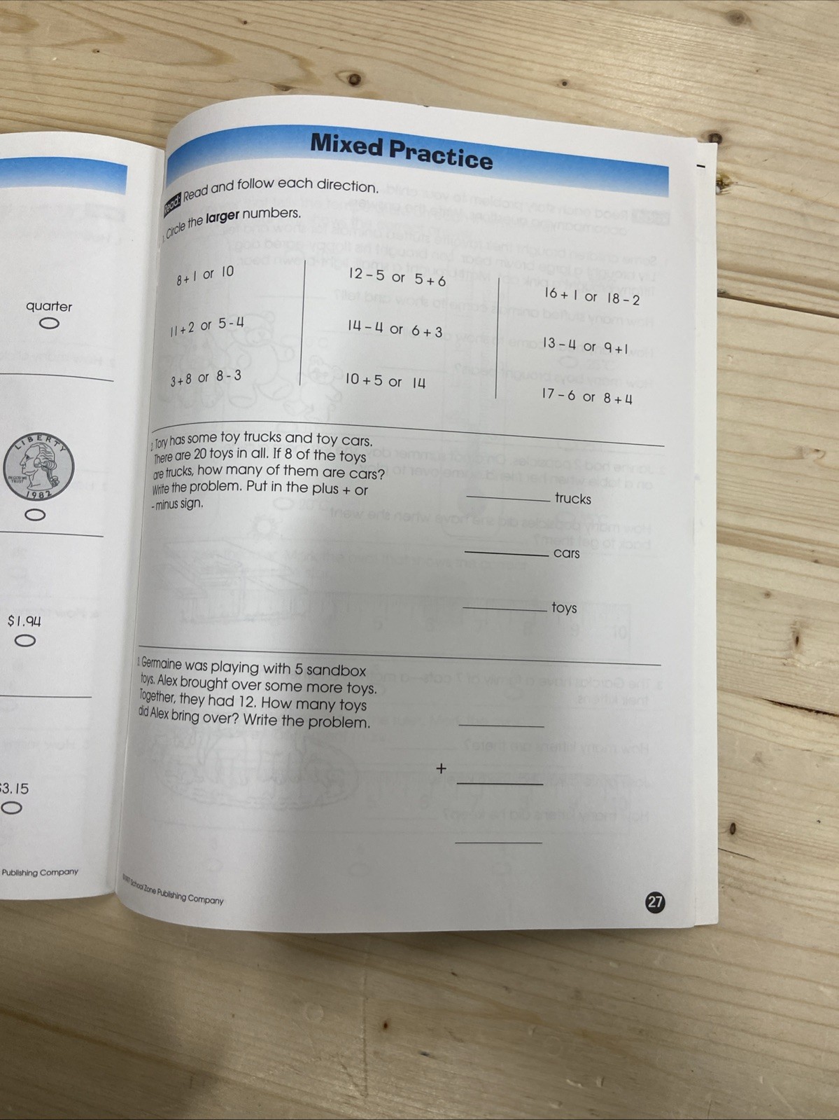 Test Success Math Grades 1-2 School Zone