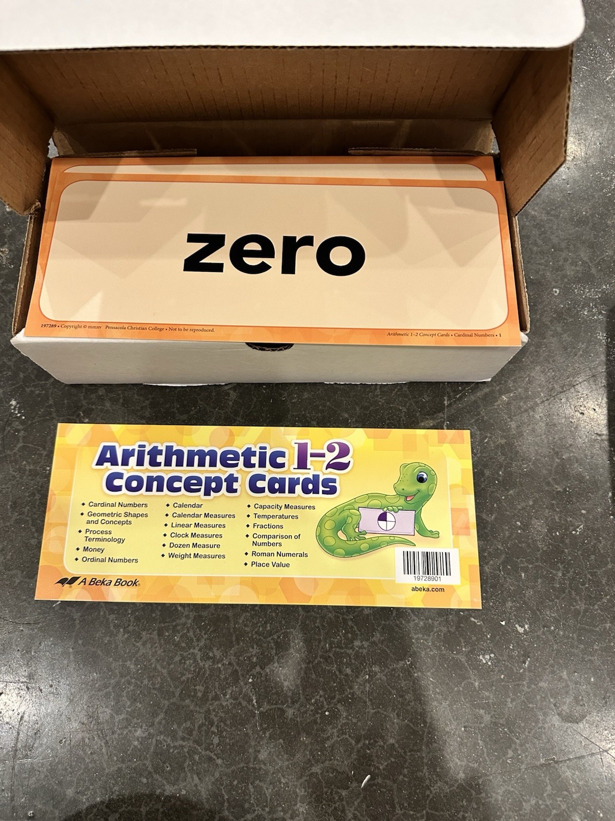 Abeka Arithmetic 1-2 Concept Cards/ Curriculum Lesson Plans/ Test & Speed Drills
