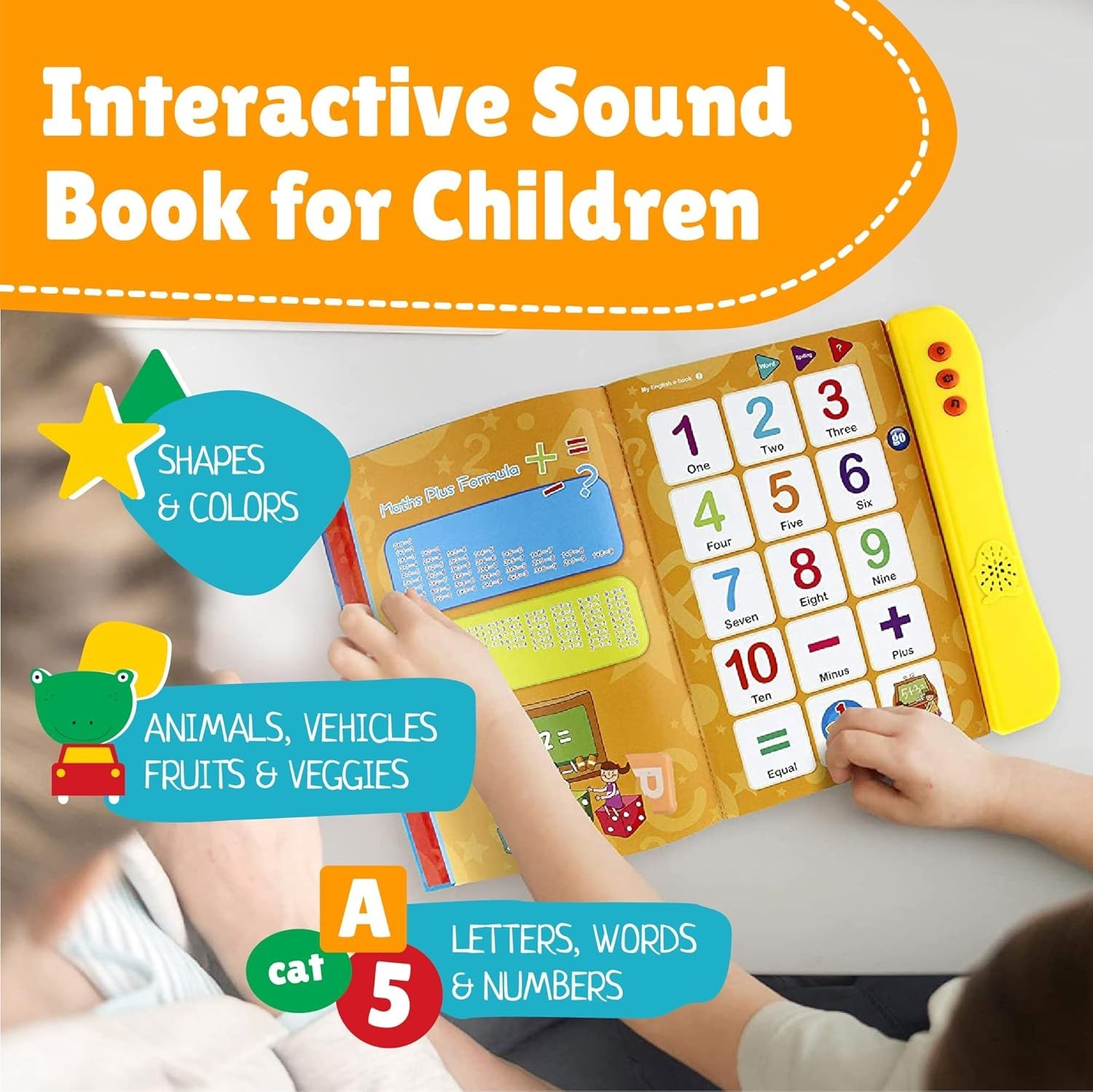 Interactive Preschool Learning Activities Book for Ages 3+ – 100+ Sounds & Songs