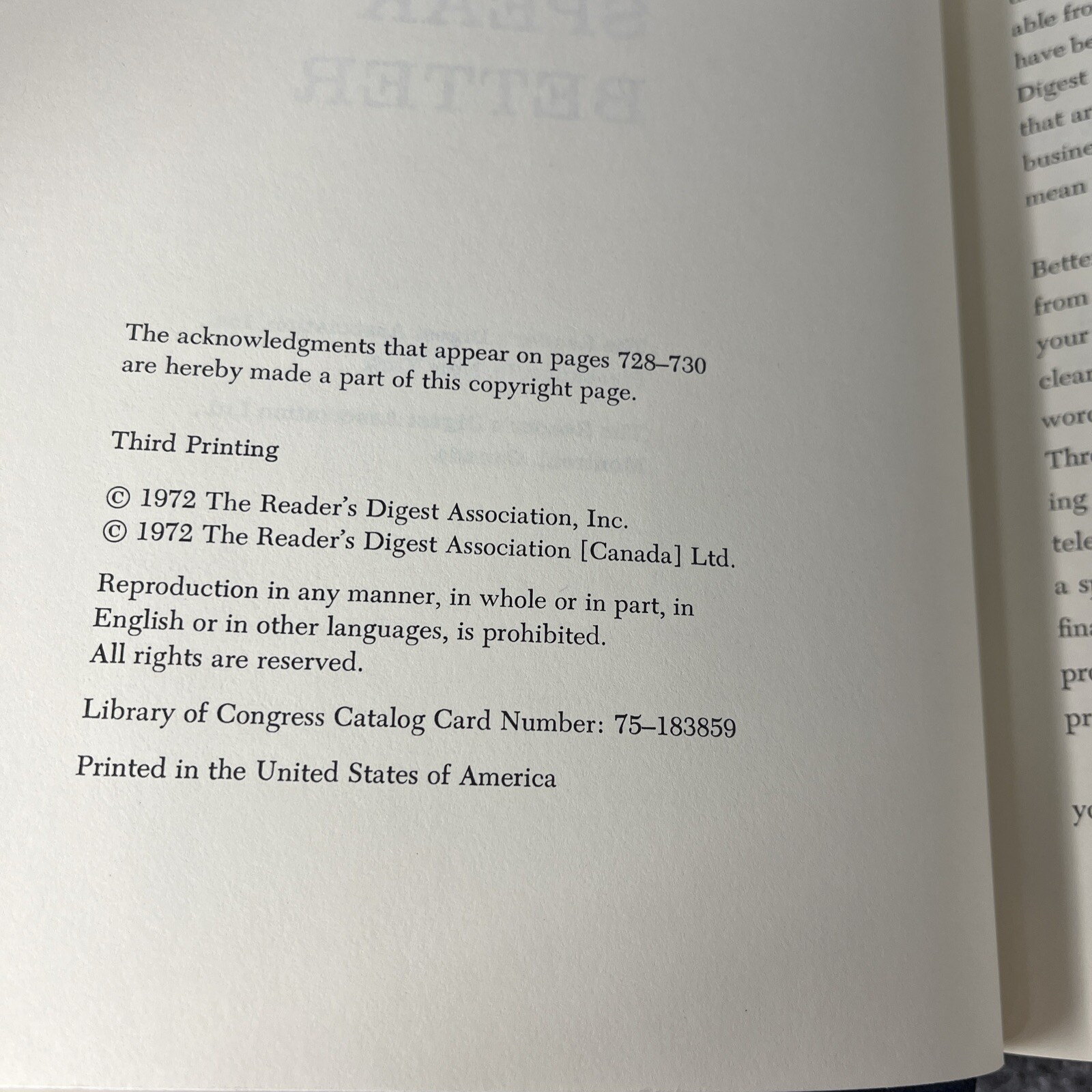 Write Better, Speak Better by Reader’s Digest Hardcover 1973 w/Dust Jacket