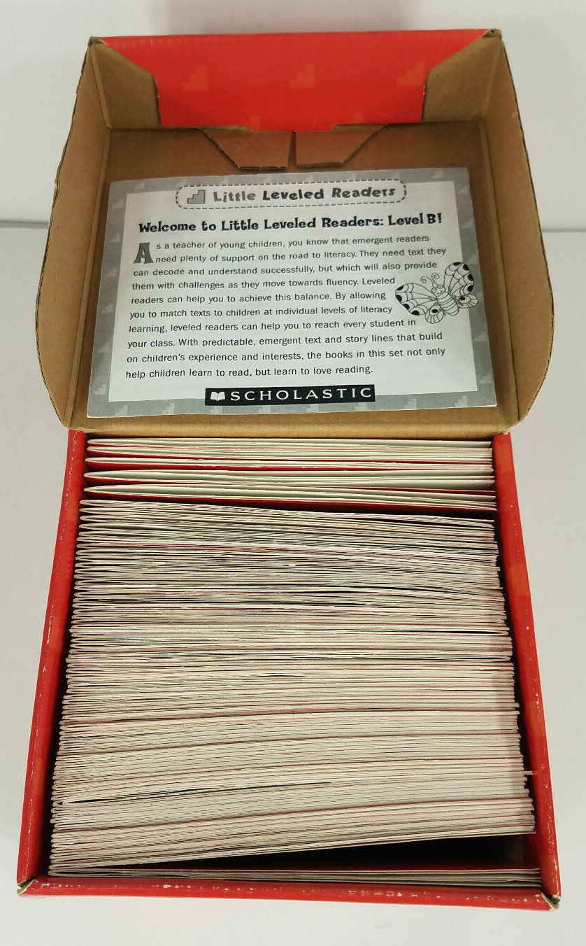 Scholastic Little Leveled Readers Level B 75 piece book set w/ box 2003 Complete