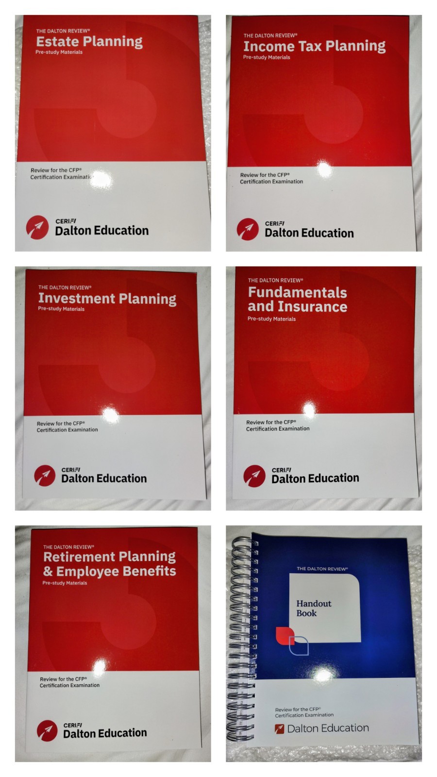 2025 BRAND NEW DALTON REVIEW CFP EXAM COMPLETE SET- 6 NEVER USED BOOKS