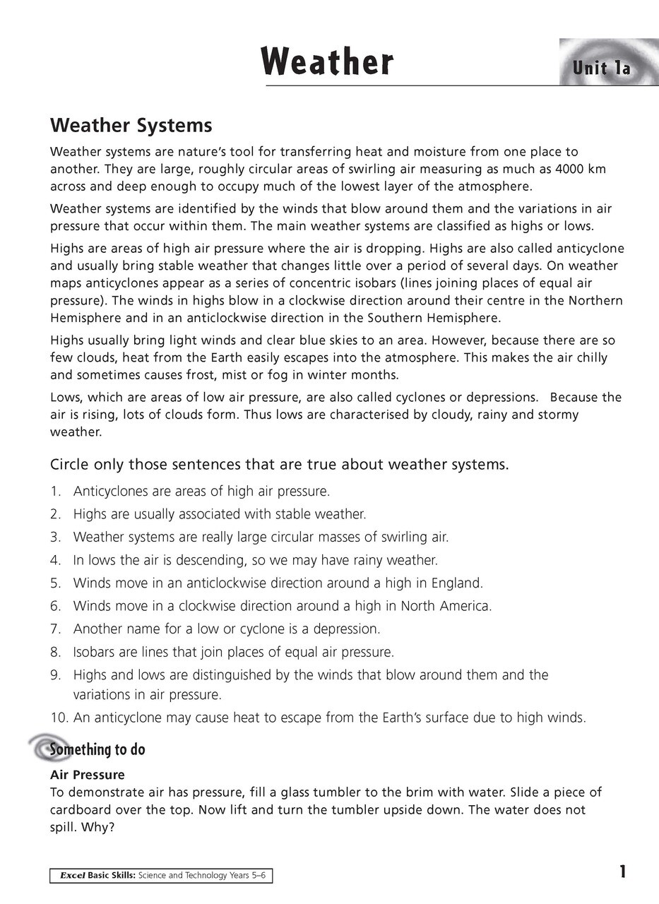 Excel Basic Skills – Science and Technology Years 5 – 6