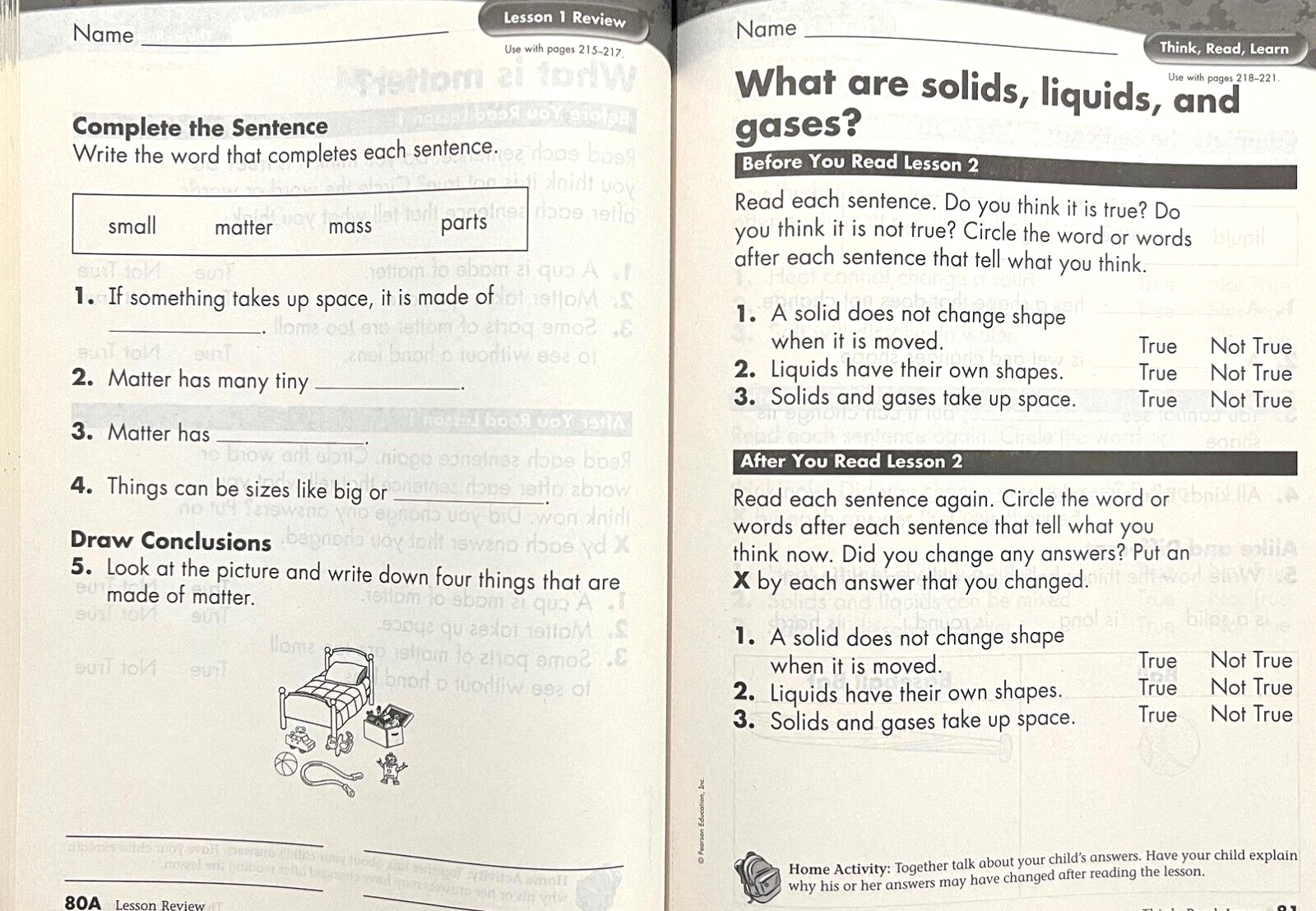 1st Grade – SCIENCE – WORKBOOK – STUDENT EDITION (2006, Scott Foresman)