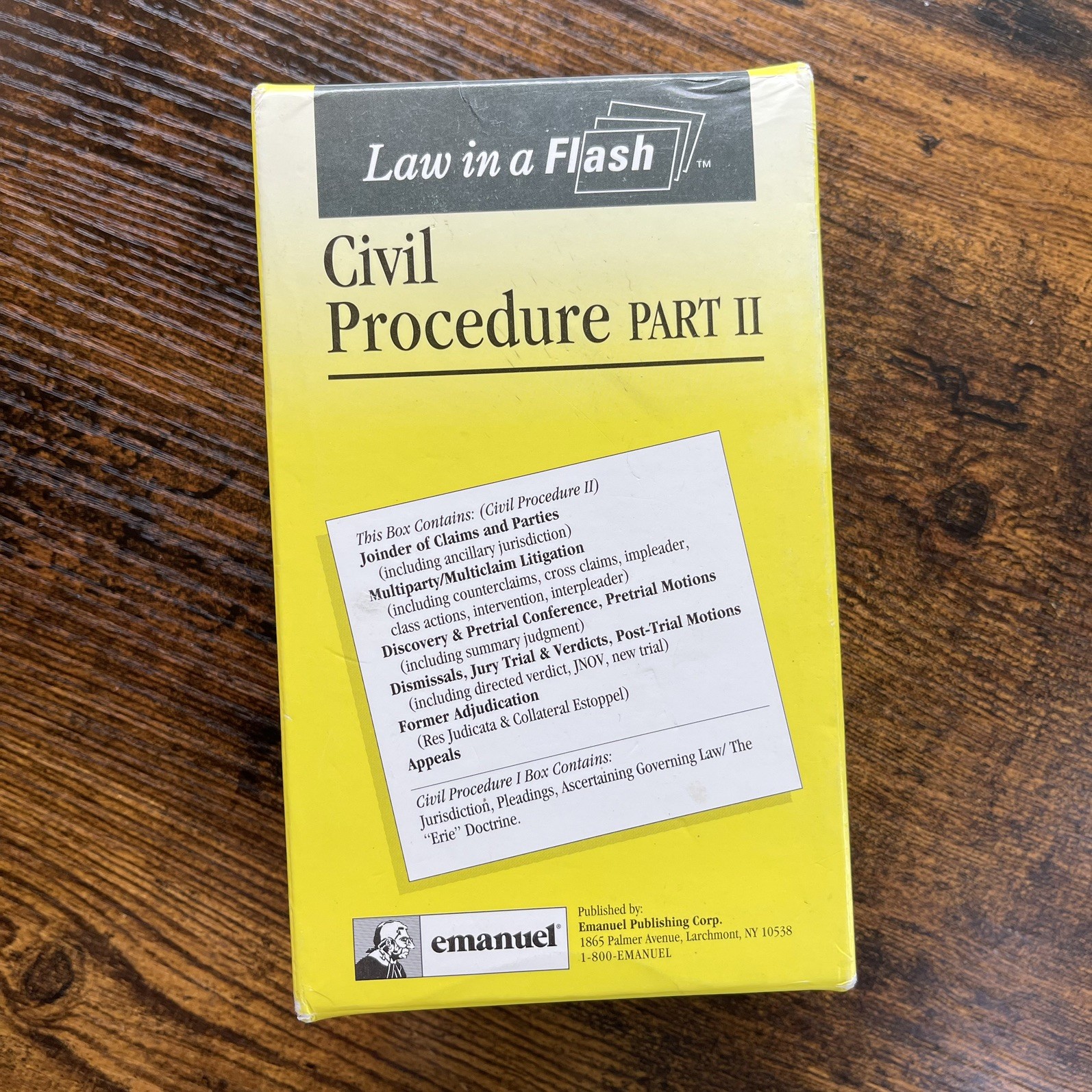 Law in a Flash Cards: Civil Procedure Part II – Emanuel