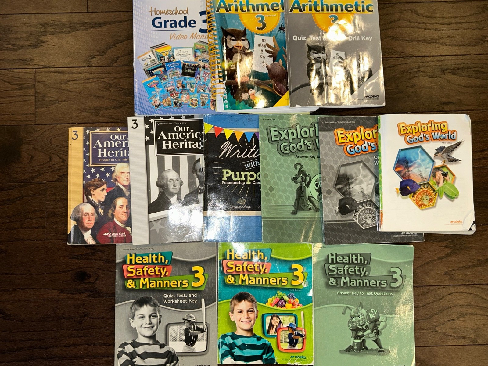 Abeka 3rd Grade Book Lot (history, science, health, writing)