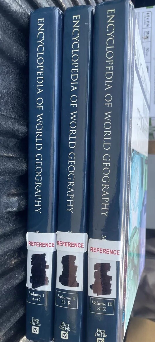 Encyclopedia of World Geography R.W. McColl Full 3 Volume Set Hardcover Books