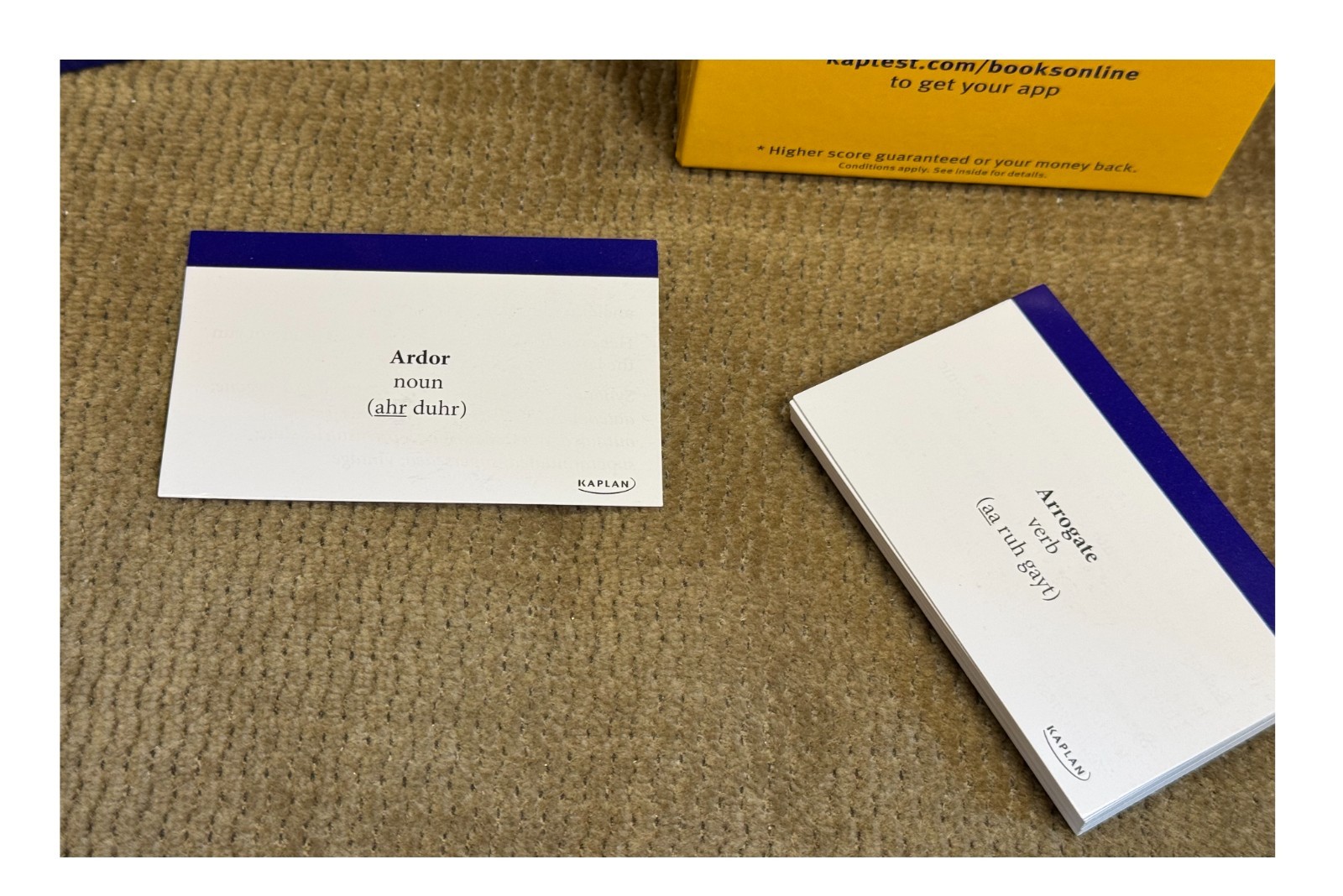 KAPLAN GRE FLASHCARDS +APP FOURTH EDITION 500 VOCABULARY WORDS