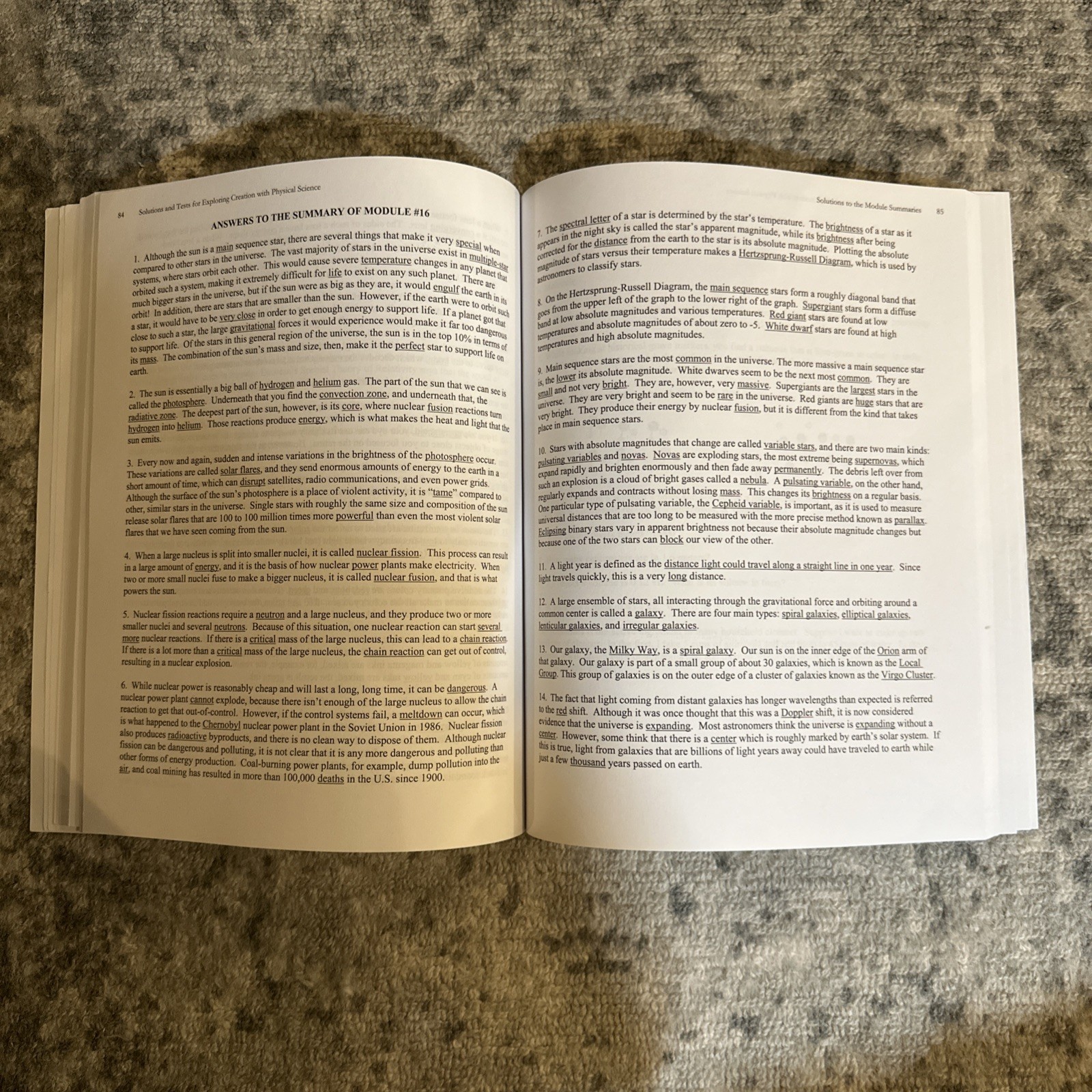 NEW Solutions and Tests for Exploring Creation with Physical Science 2nd Edition