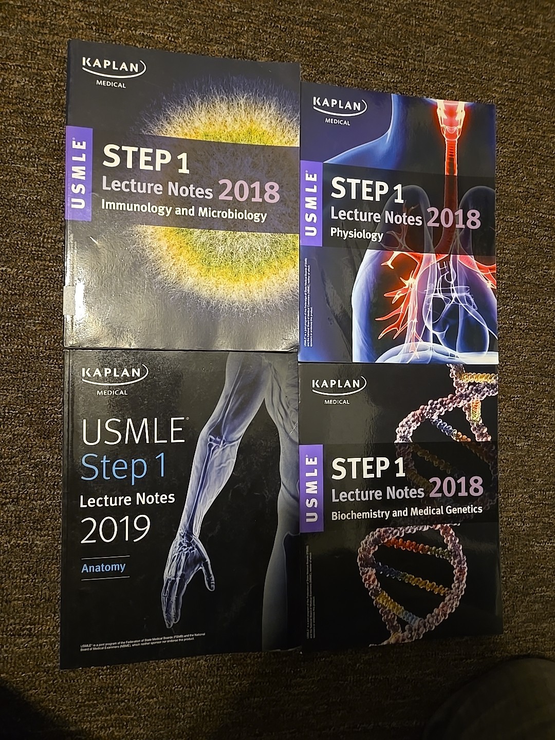 Kaplan USMLE Step 1 Lecture Notes 4 Book Set