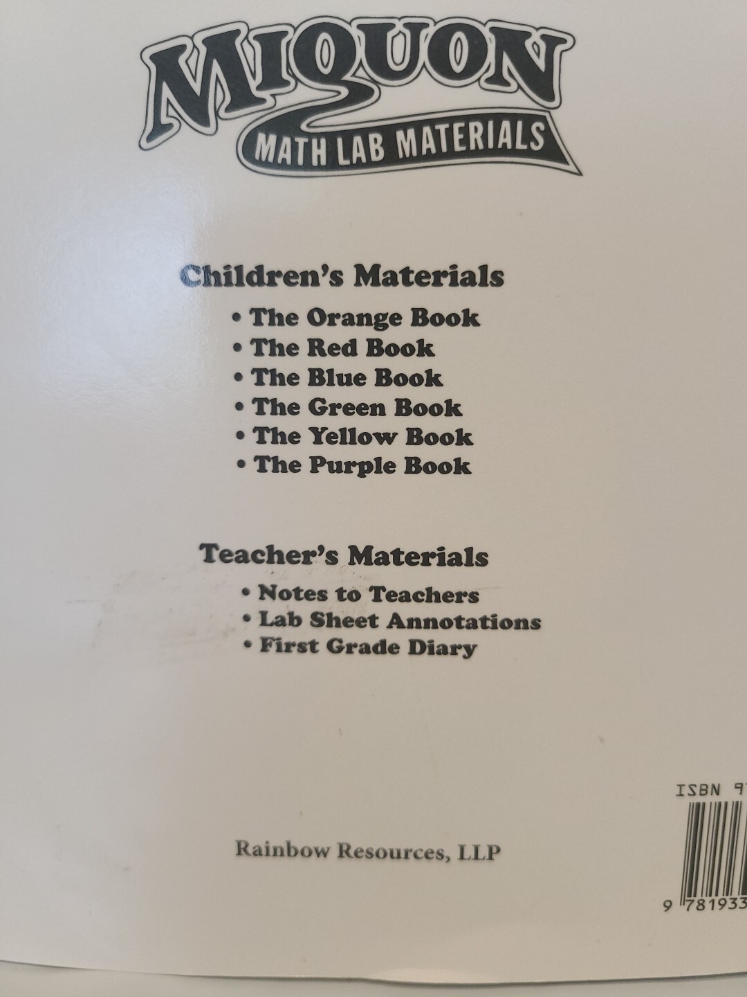 Miquon Math Lab Sheet Annotations by Lore Rasmussen (2012, Trade Paperback)