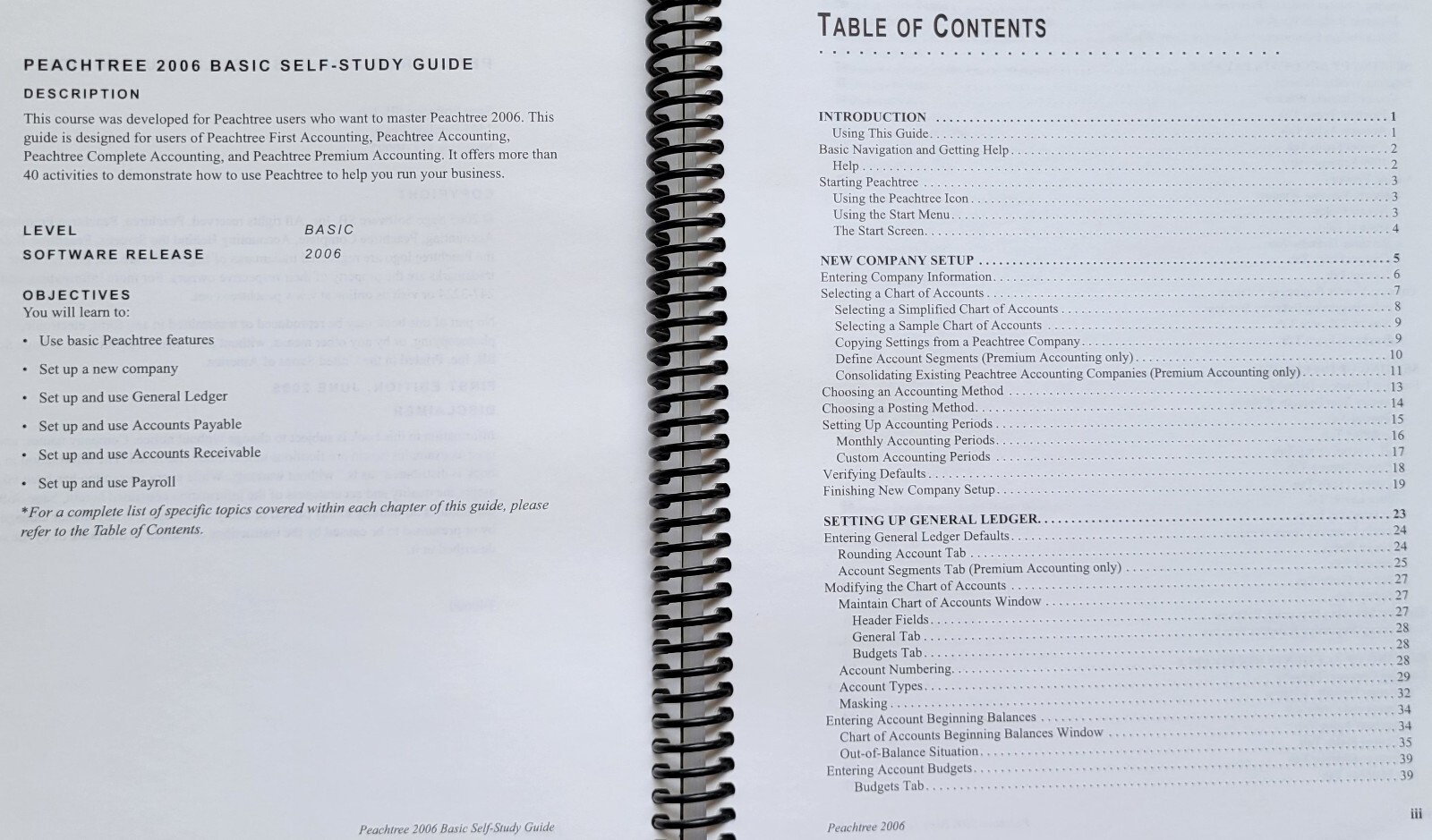 Peachtree by Sage – 2006 Basic Self-Study Guide