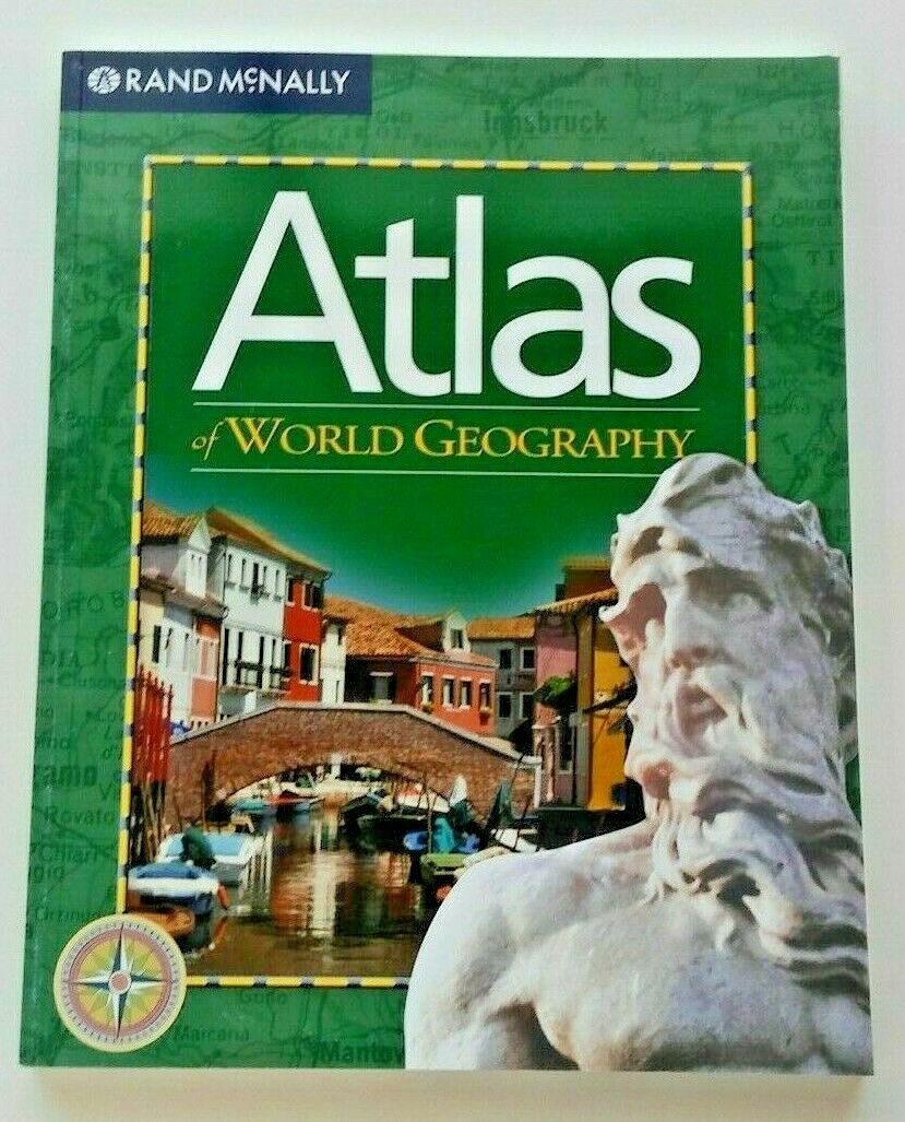 Rand McNally Atlas of World Geography Continents US Grade 6 7 8 9 10 11 12 +