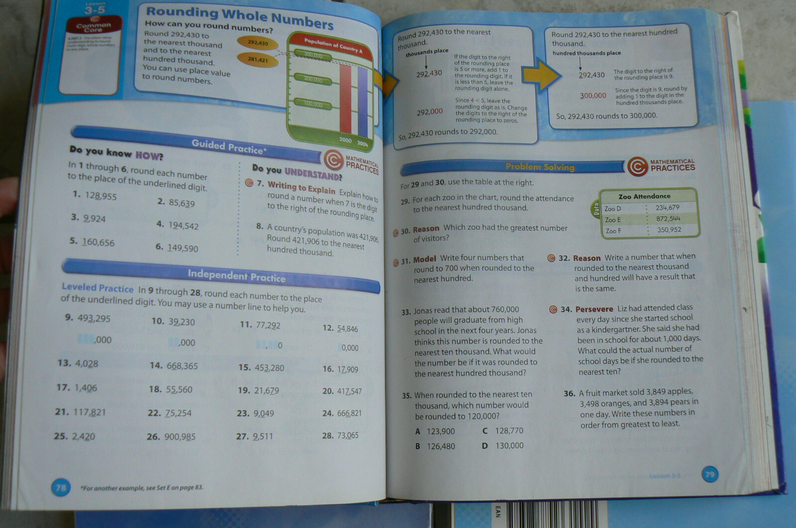 Scott Foresman/Pearson enVision MATH, gr.4/4th 2012 LN! HC text Common Core