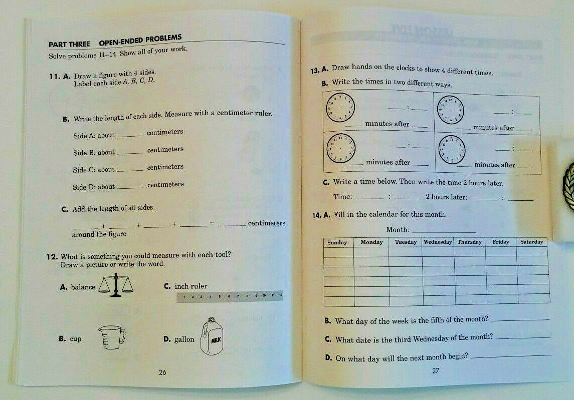 Math Camp! Problem Solving Test Prep Basic Skills Critical Thinking 2nd Grade 2+