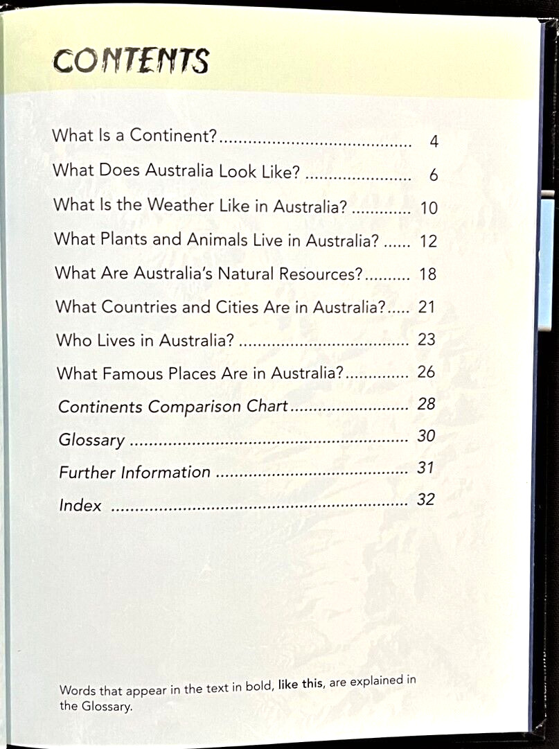 3rd & Up – EXPLORING CONTINENTS – 4 books – Africa, Antarctica, Asia, Australia
