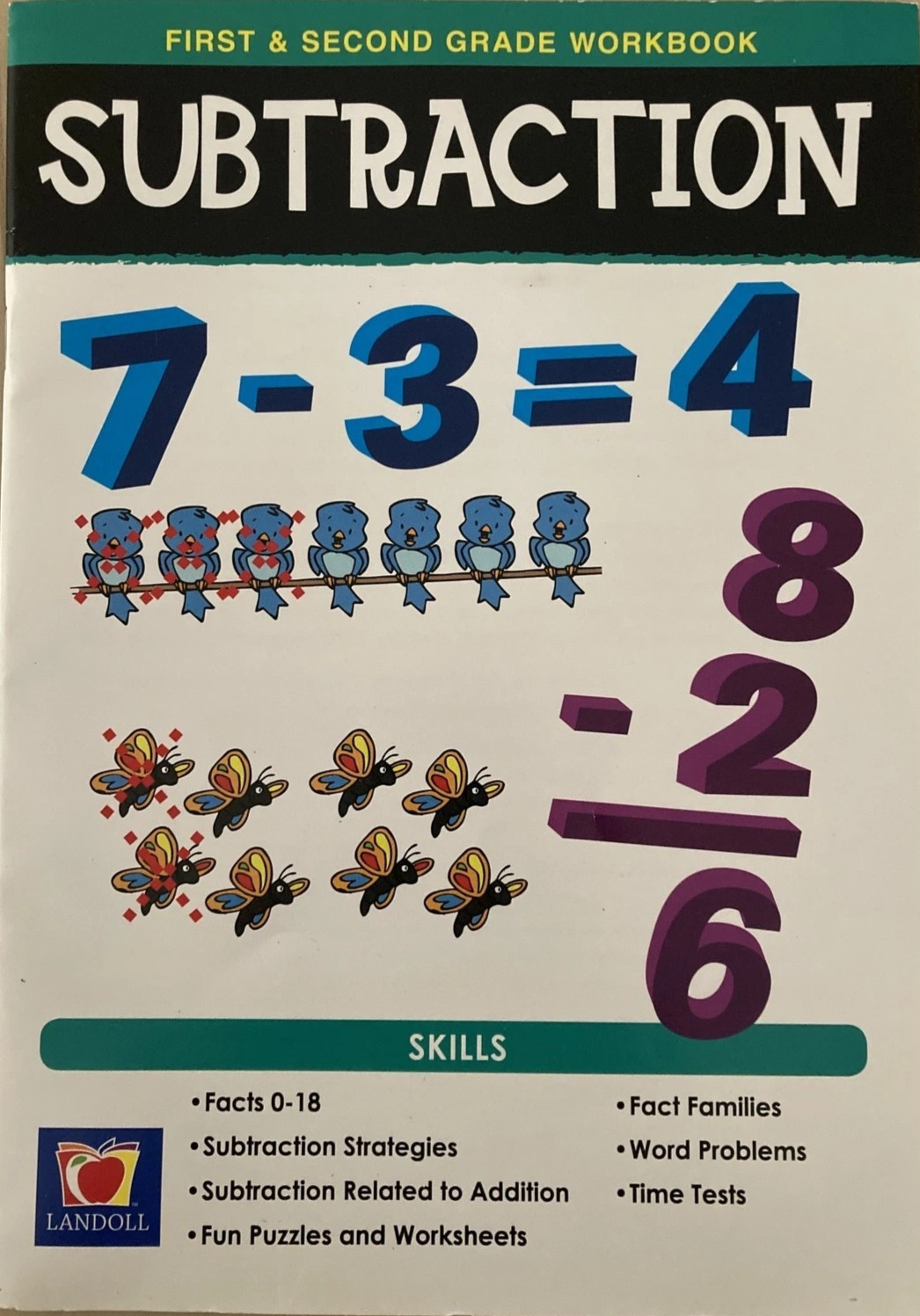 Subtraction | Gr 1, 2 & 3 Workbook | Educational Workbook | Mathematics|Revision