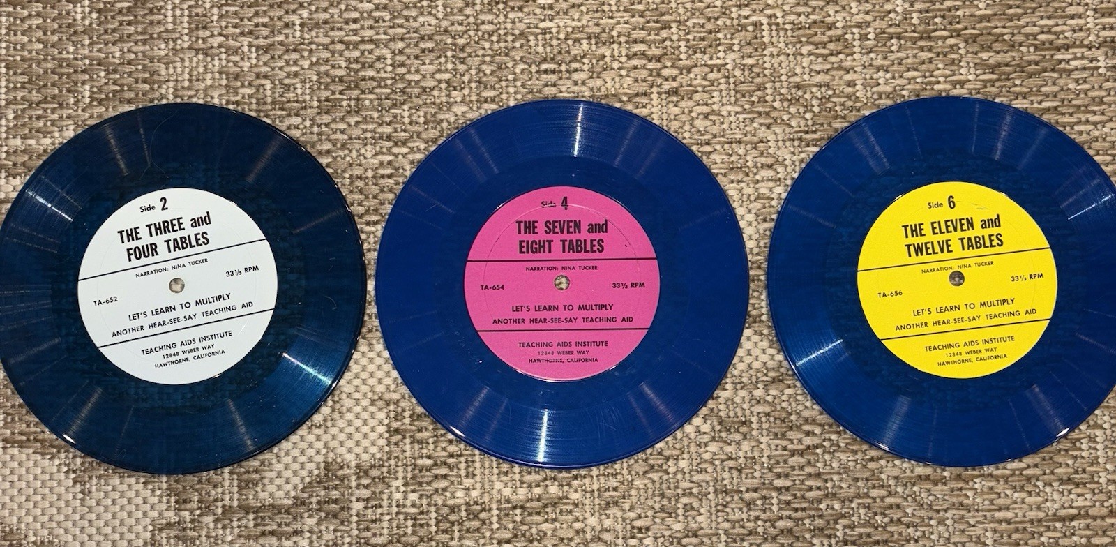 Let’s Learn To Multiply Another Hear See Say Teaching Aid Vintage Records 33 1/3