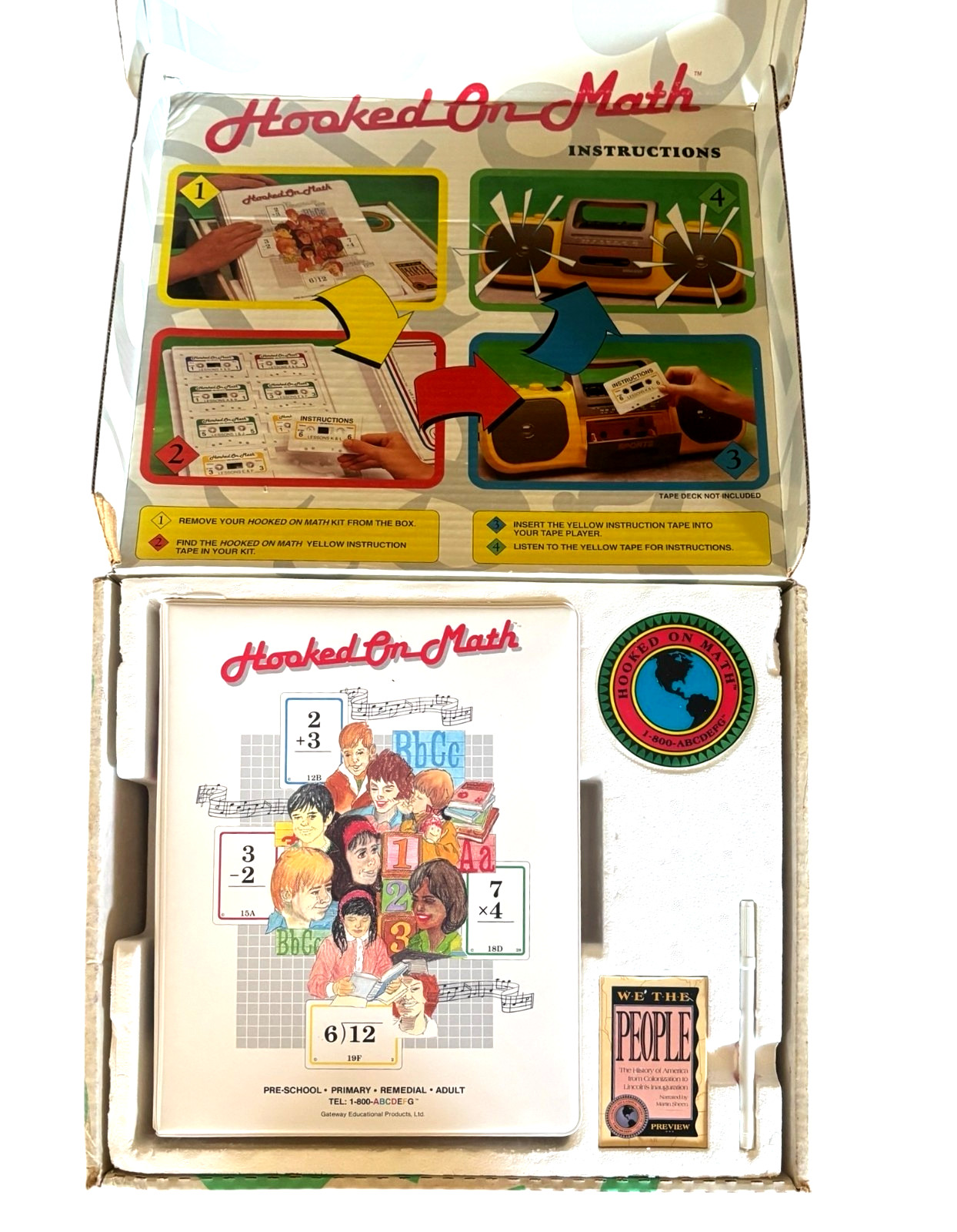 Hooked on MATH Box Set – Cassettes Flashcards Books by Phonics (96% COMPLETE)