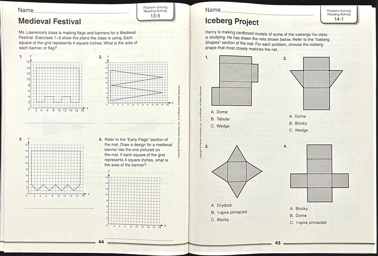 6th – Math enVision 2.0 – PROBLEM-SOLVING READING ACTIVITY GUIDE (2016, Pearson)