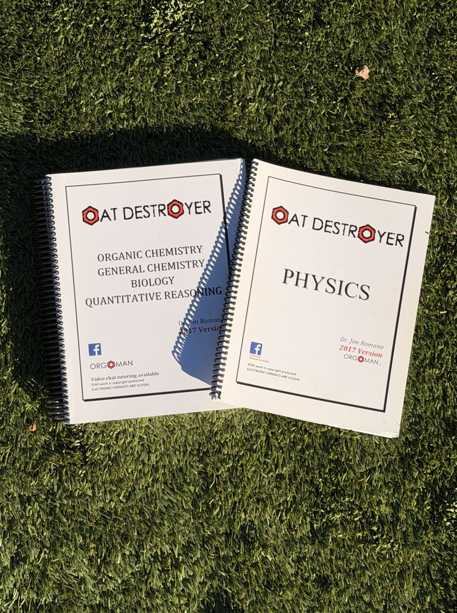 OAT DESTROYER 2017 O Chem, Gen Chem, Biology, Quantitative Reasoning + Physics