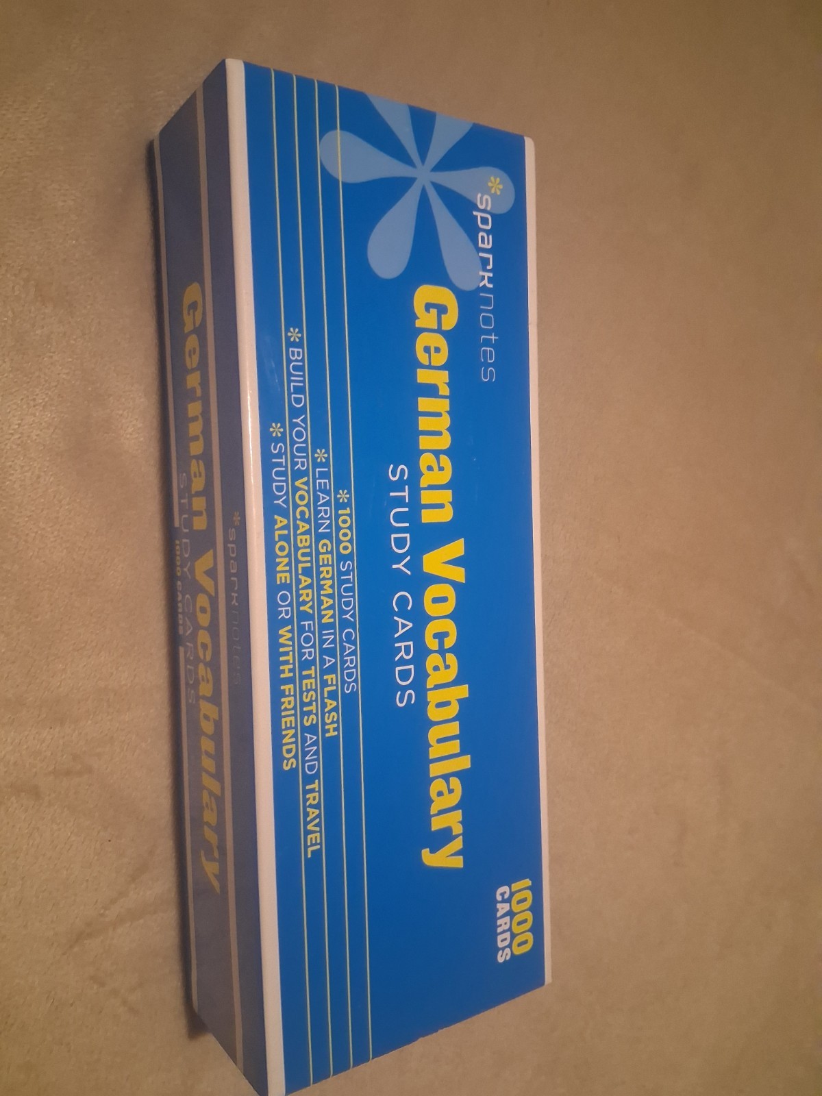 SparkNotes German Vocabulary 1000 Study Flash Cards Language Homeschool