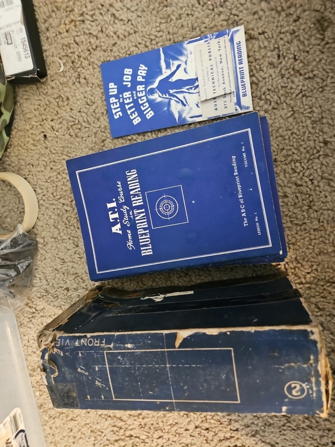 1941 A.T.I Home Study Course In Blueprint Reading Vintage Set In Original Box