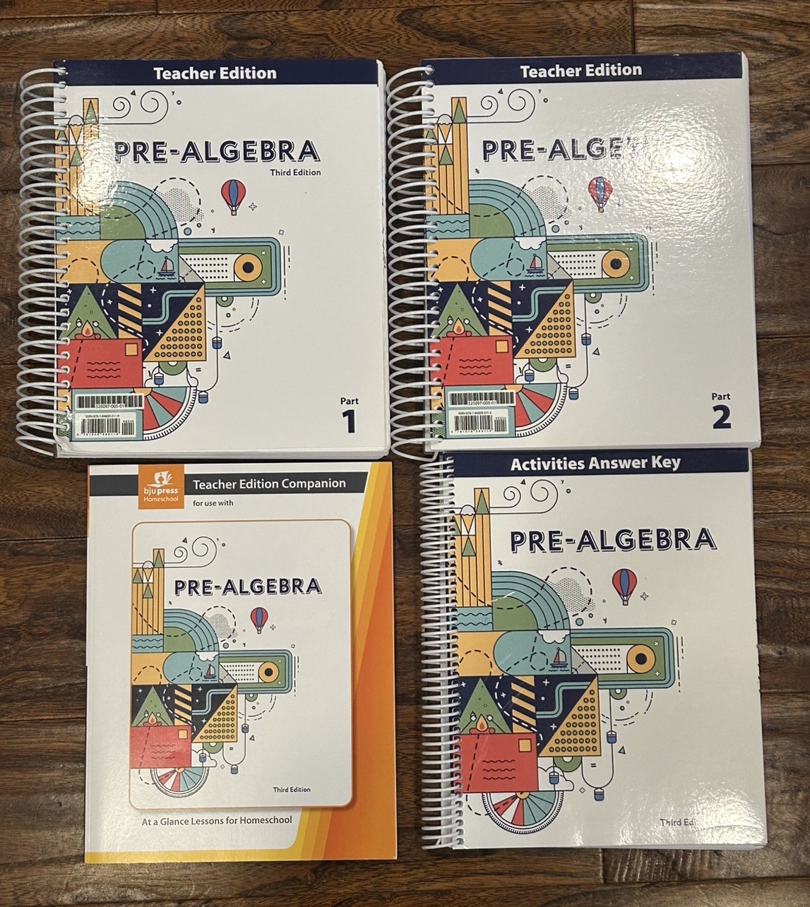 BJU Press Pre-Algebra 3rd edition Teacher Set (4 Books) Bob Jones Homeschool