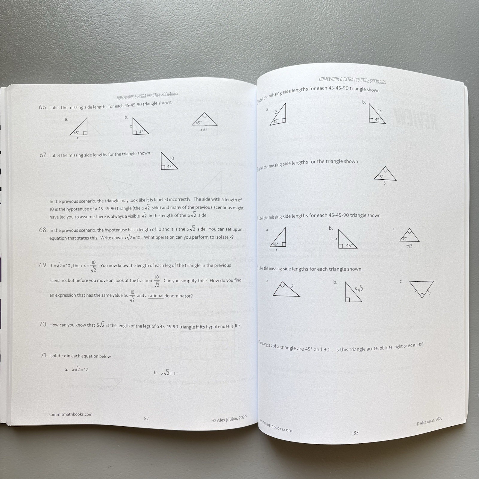 Summit Math Algebra 2 Second Edition Book 7 and 8 Homeschool Curriculum
