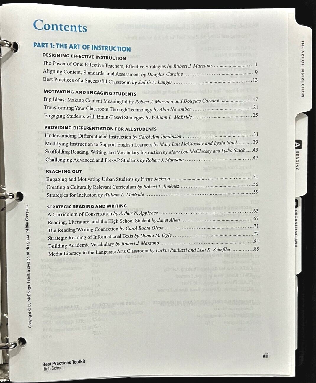 High School – BEST PRACTICES TOOLKIT – TEACHER’S MANUAL – Literature (2008)