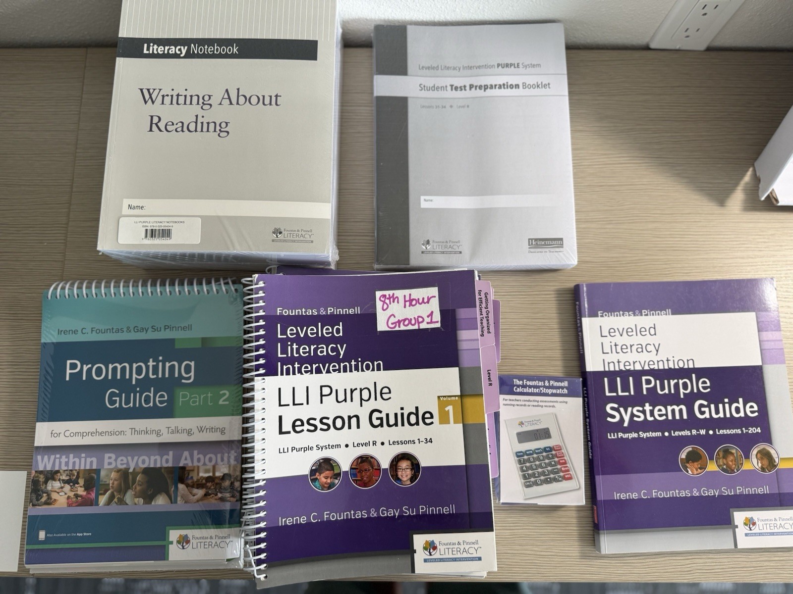 Fountas & Pinnell LLI Purple System Box 1 Teacher Materials Spiral Bound Set