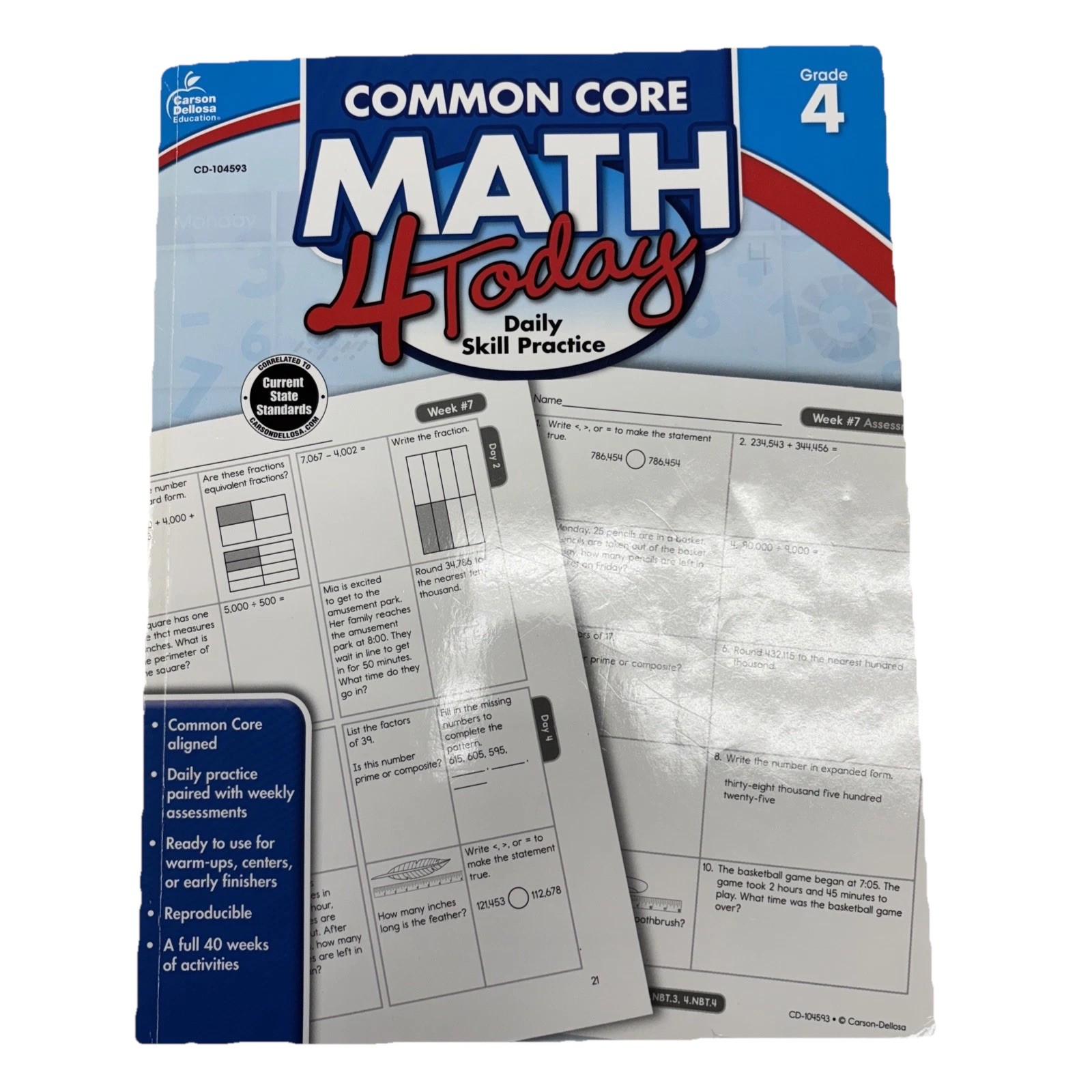 Common Core 4 Today Ser.: Daily Skill Practice, Grade 4