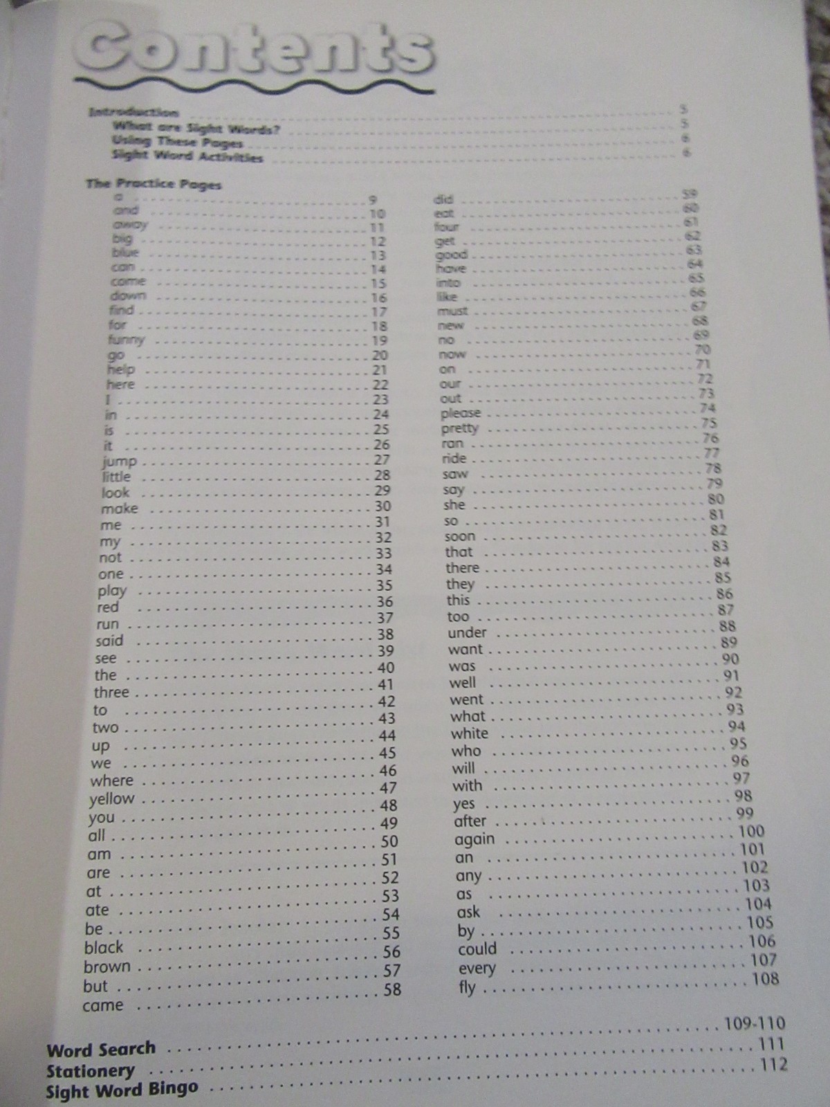 Scholastic 100 Write-and-Learn Sight Word Practice Pages Grades K-2