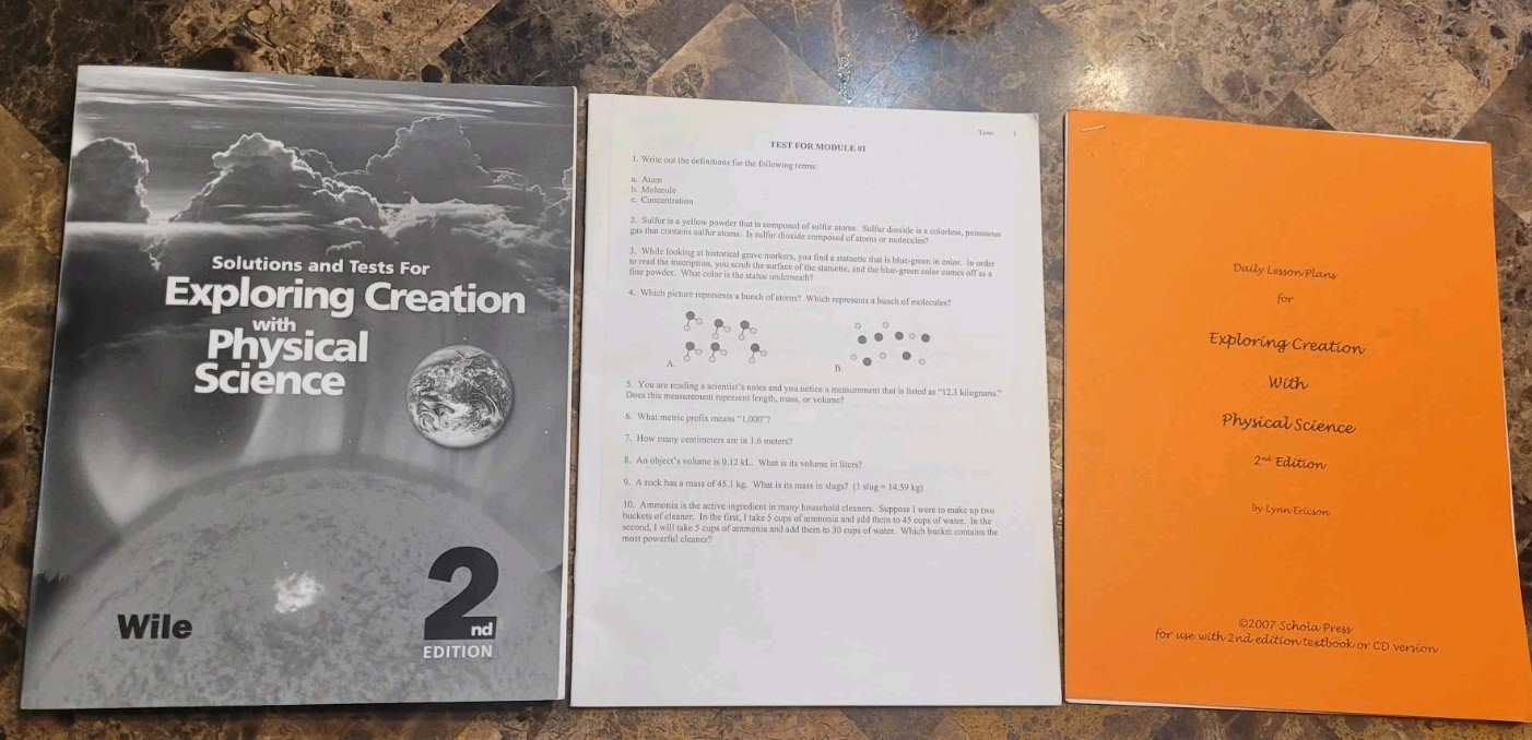 Solutions & Tests, Tests, Lesson Plan Exploring Creation w/ Physical Science