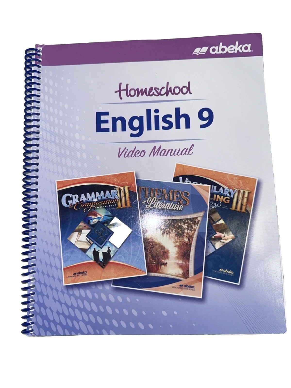 Abeka Homeschool English 9 Video Manual Daily Lesson Guide Grammar Vocabulary