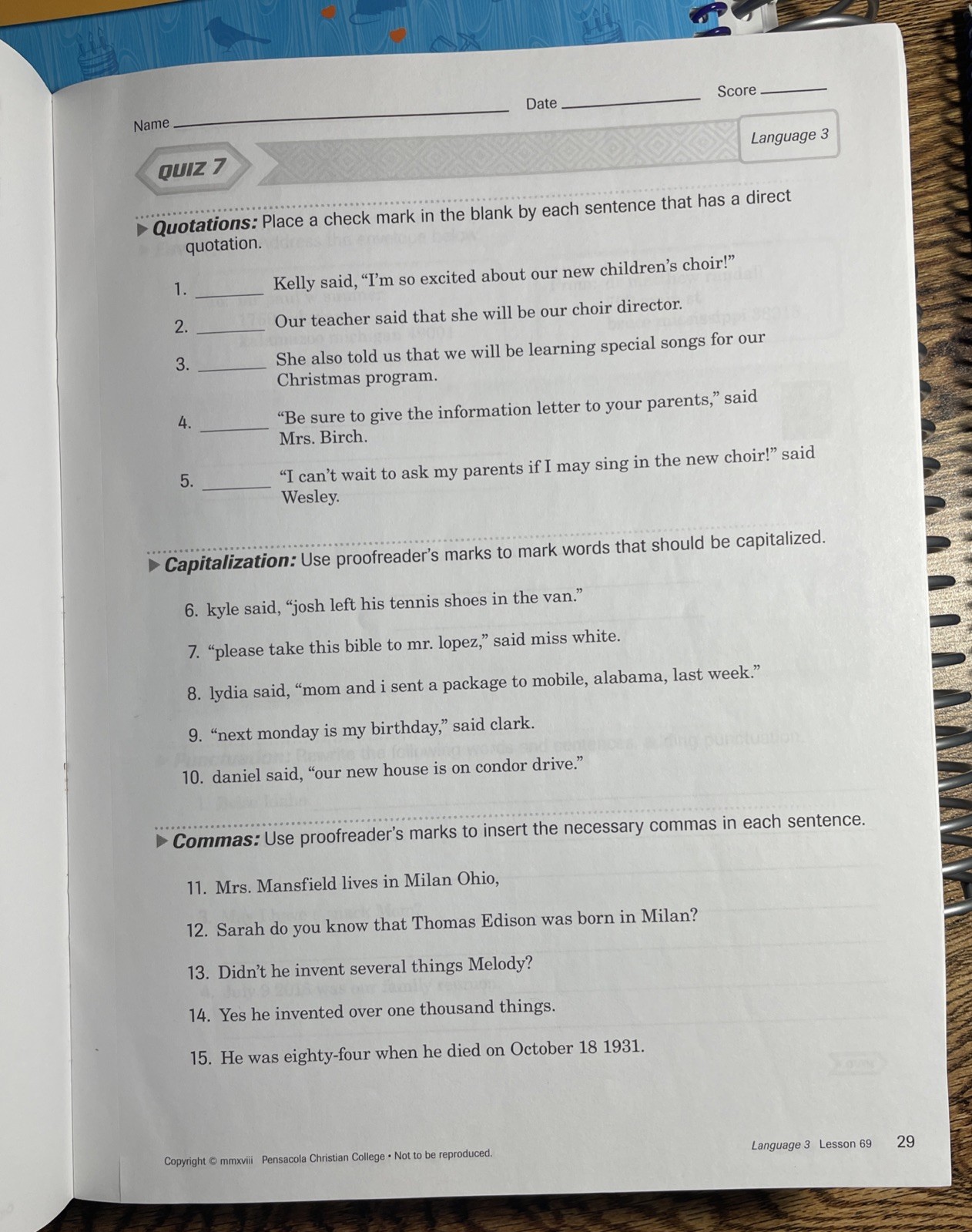 Abeka 3rd Grade Language Teacher Student Text Test Key Readers Curriculum Plans