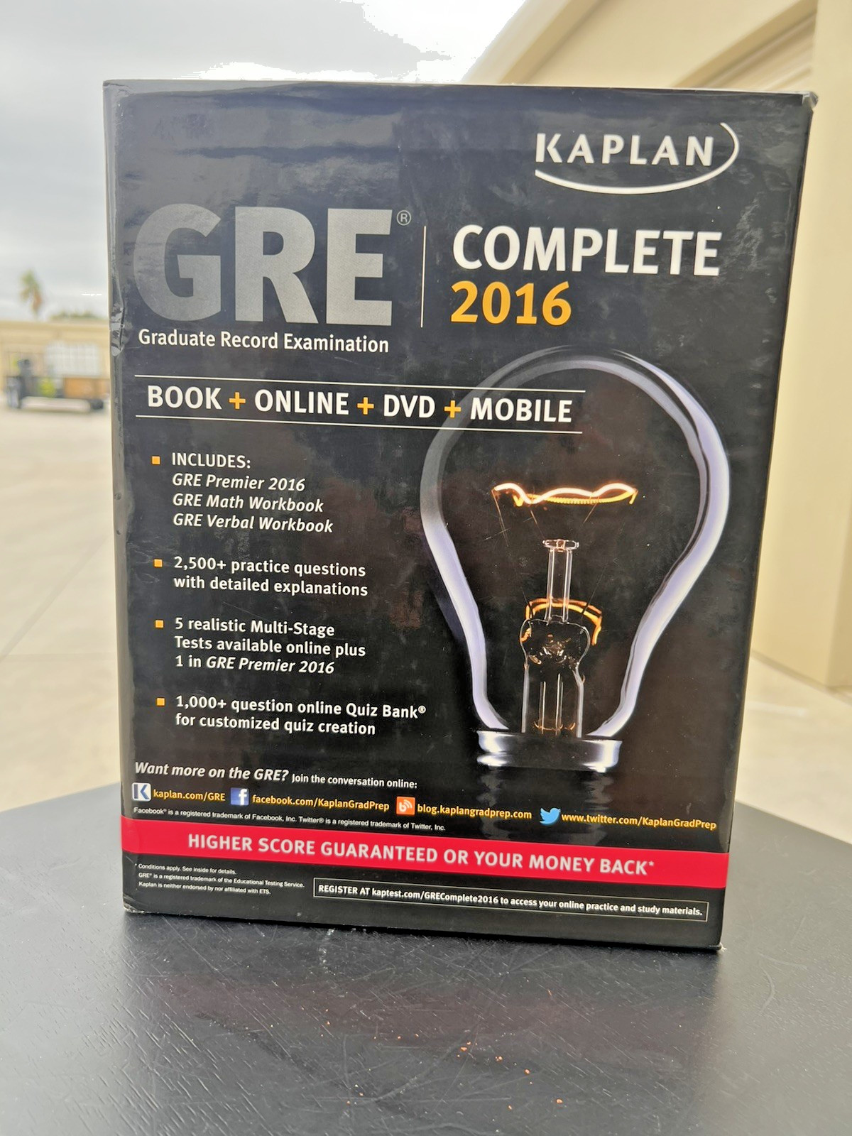 Kaplan GRE 3 book set 2016