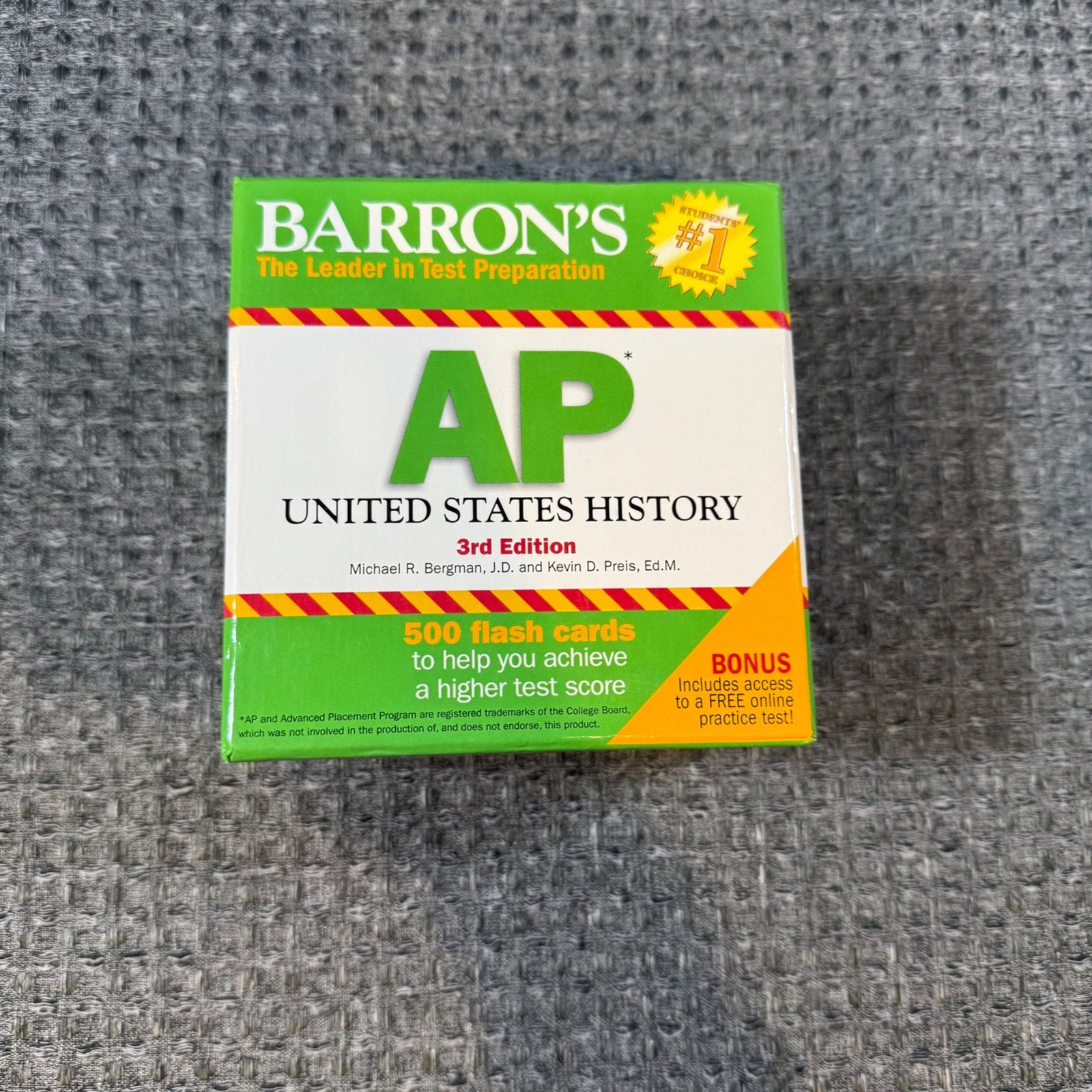 AP United States History Flash Cards Barron’s 3rd Edition – Set of 500 Mint