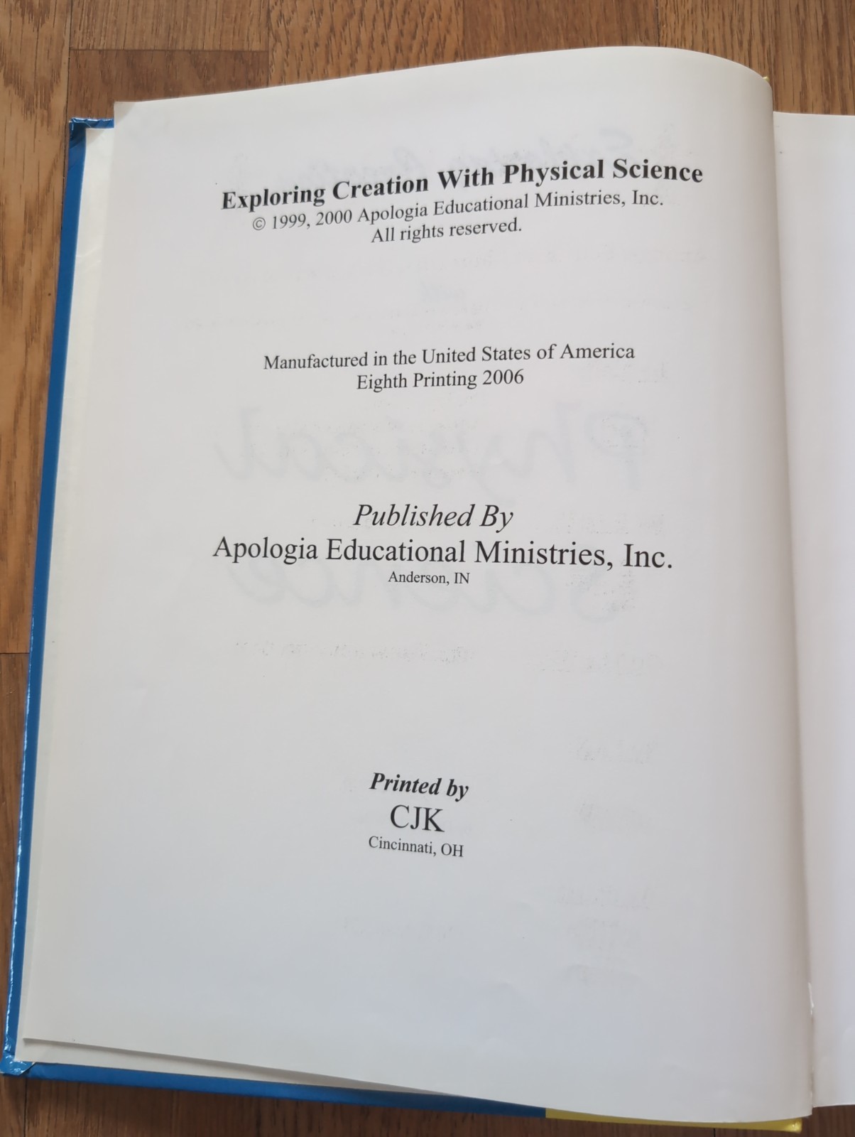 Exploring Creation with Physical Science Text AND Solutions Dr. Jay L. Wile