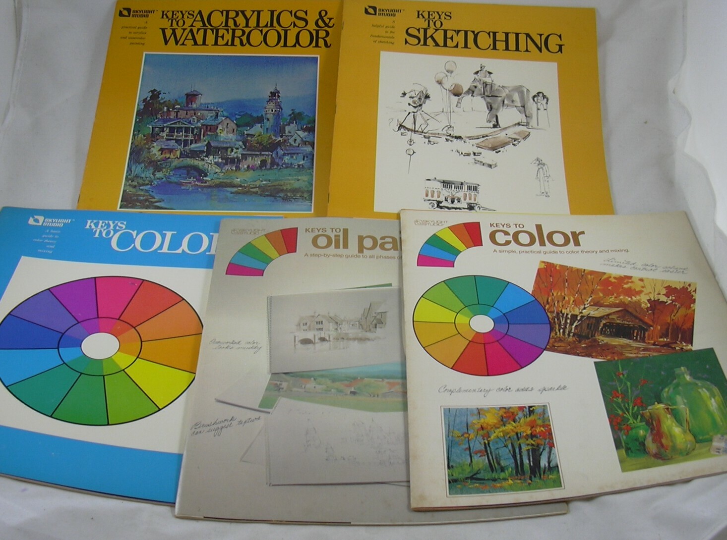 Skylight Studio Keys to Painting Sketching Color LOT of 5 Art Books 1972 McGuire