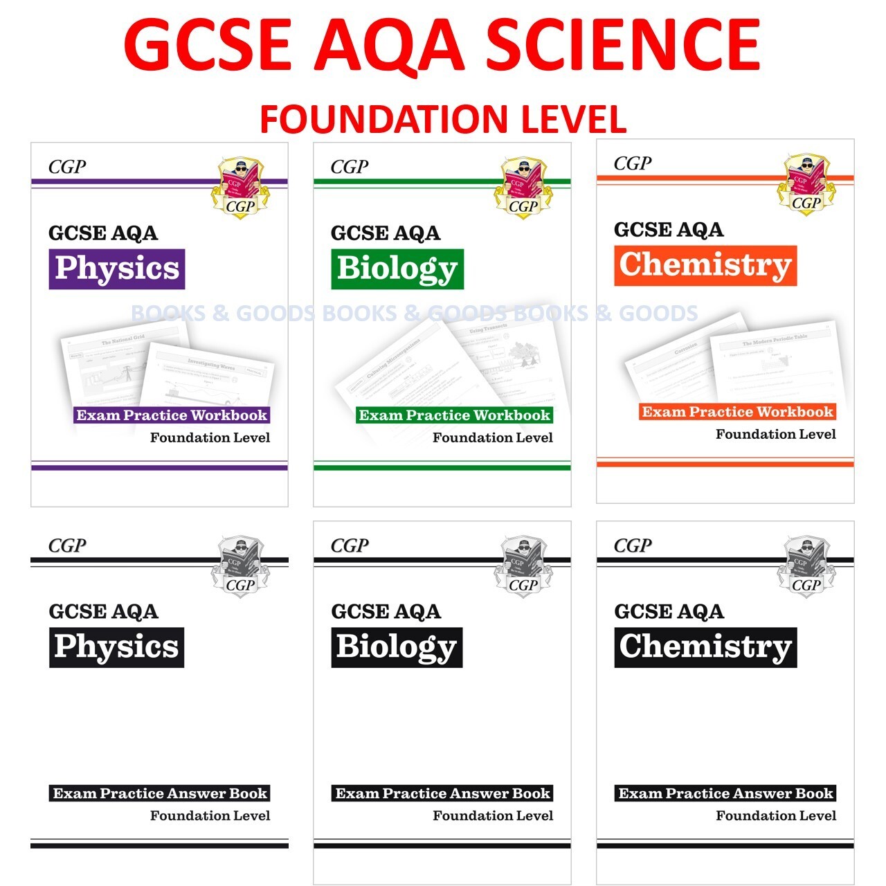 GCSE AQA Biology Physics Chemistry Practice Workbooks Foundation Triple Science