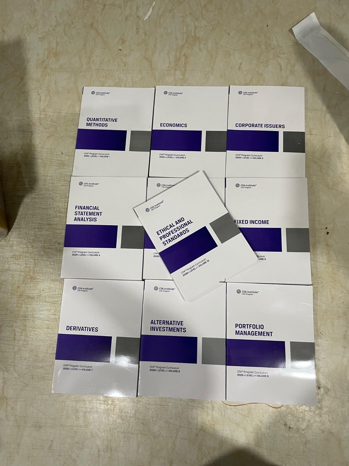 2026 CFA Program Curriculum Level 1 Box Set Volume 1-10 (Hard Copies) Latest Ed.