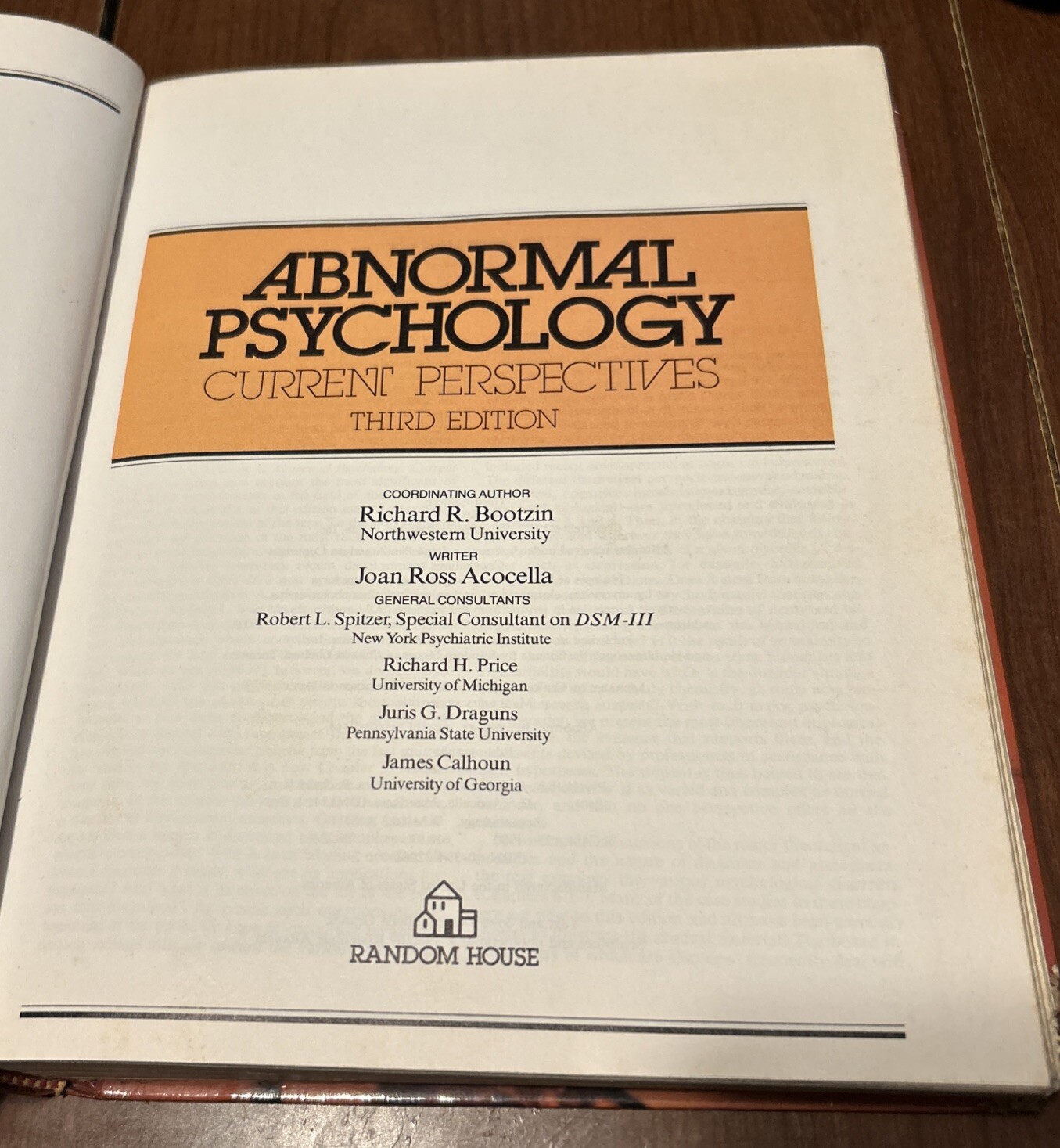 Abnormal Psychology Current Perspectives 3rd Edition