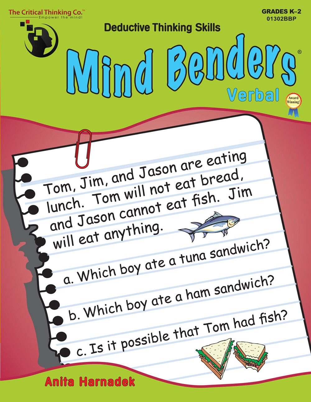 Mind Benders Verbal Workbook, Deductive Thinking Skills Puzzles (Grades K-2)