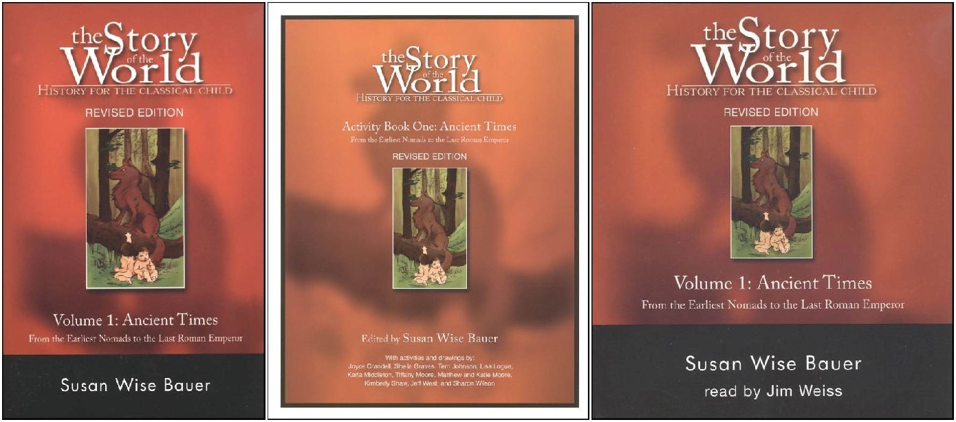 Susan Wise Bauer – Story of the World 1: Ancient Times SET of 3-Bk, Act, CDs NEW