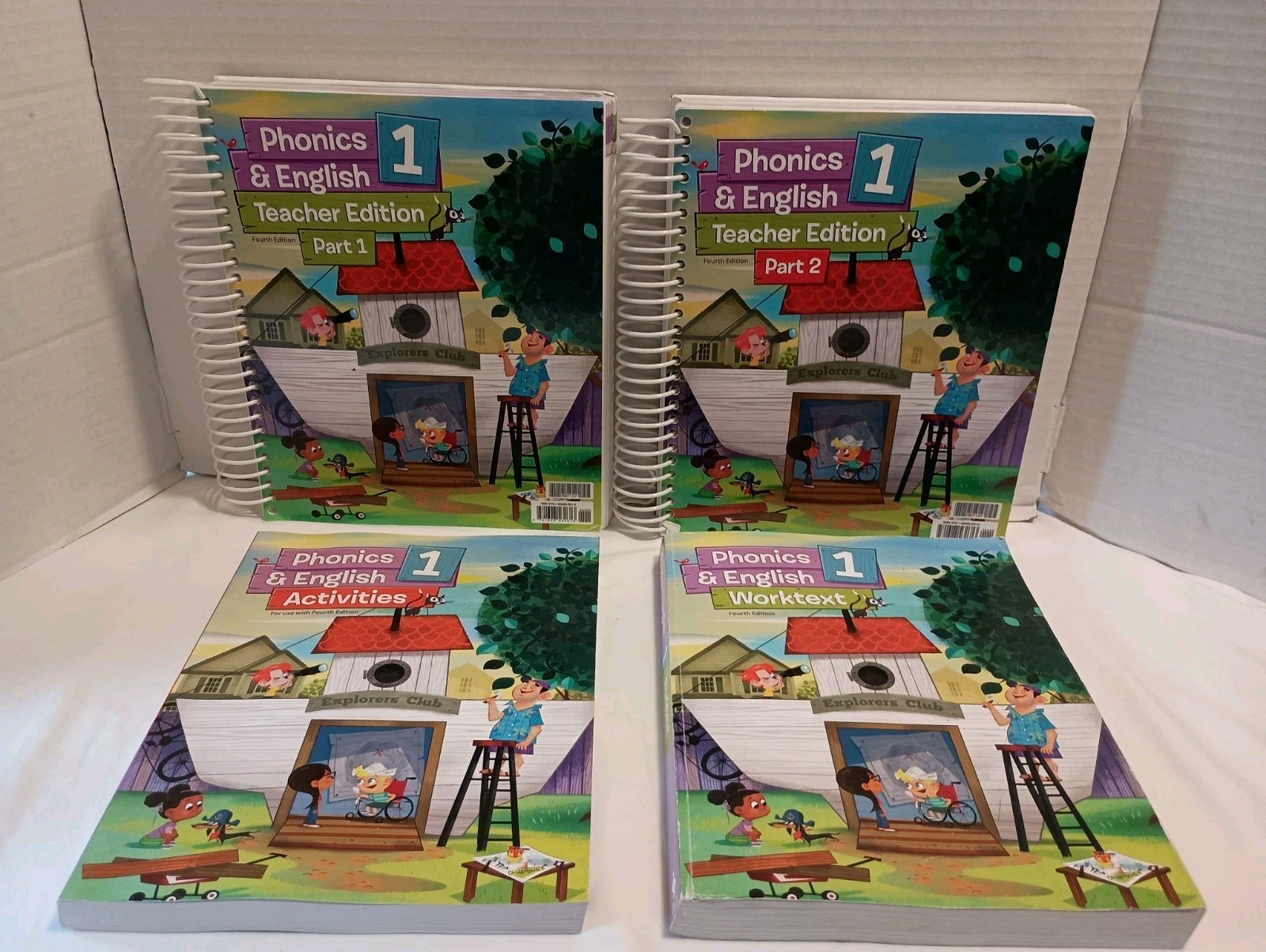 BJU Press PHONICS & ENGLISH 1 Student Worktext & Activities, Teacher Edition Set