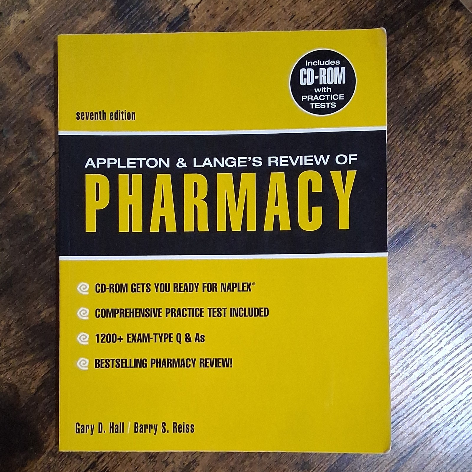 Appleton & Lange’s Review of Pharmacy 7th Ed Study Guide Hall Reiss (No CD )