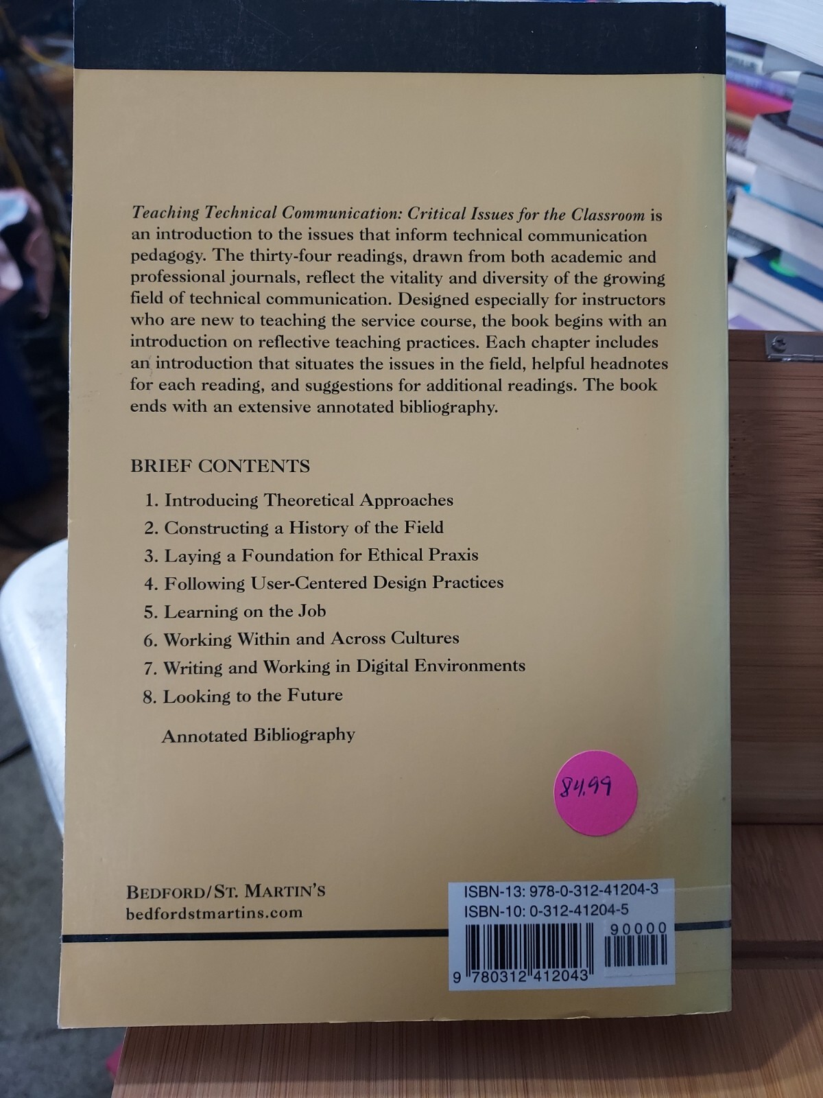 Teaching Technical Communication : Critical Issues for the Classroom (2004) HZ6