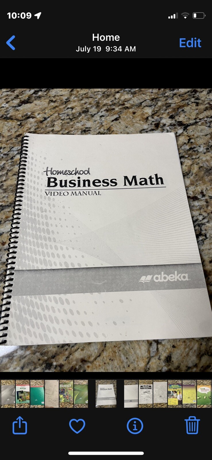 Abeka Grades 9th-12th Business Mathmatics Video Manual Daily Lesson Planner